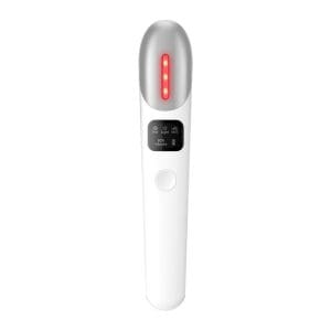 Dispozitiv Ingrijire Ten, Techstar® VEM202, Alb, Eliminare Cearcane, Antirid, Stimulare EMS, Incalzire, Vibratii, Fotoni