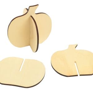 Dovleac 3D din lemn pentru asamblat și decorat, 18 x 18 cm