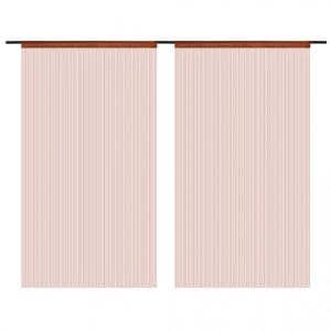 Draperii cu franjuri, 2 buc., 100 x 250 cm, maro