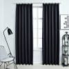Draperii opace cu cârlige, 2 buc., antracit, 140 x 225 cm