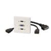 Priza cu 2 x HDMI v1.4 Full HD + 1 x VGA, Lindy L60223