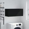 Dulap de perete, negru, 80×36,5×35 cm, lemn compozit