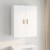 Dulap de perete suspendat, alb, 69,5x34x90 cm