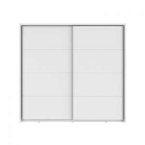 Dulap NEAPEL NPLS92412-C04, usi glisante, 2 rafturi, bara de haine, alb, 230,9×63,8×215,5 cm