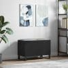 Dulap pentru discuri, negru, 74,5x38x48 cm, lemn prelucrat