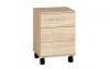 Dulap rollbox din pal de 18 mm pe roti cu 3 sertare stejar sonoma 42X60X50XCM