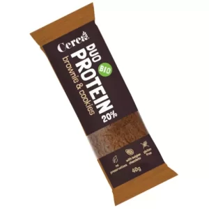 Baton Duo Protein brownie și cookies, bio, fără gluten, 40g | Cerea