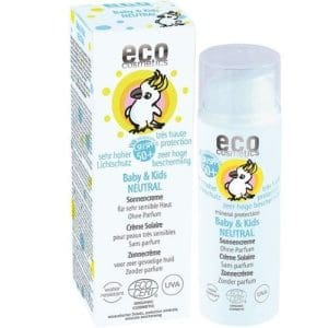 Cremă Bio Protecție Solară Bebe și Copii FPS50+ Pentru Piele Foarte Sensibilă, Fără Parfum, 50ml | Eco Cosmetics