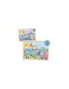 Set de 4 puzzle-uri din lemn cu 24 și 35 de piese și 4 postere