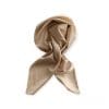 Esarfa Dama, tip Batic, Forma Patrata, Uni, Matase si Vascoza, Caffe Latte, 70x70cm, Crem