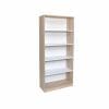 Etajera Birou Sonoma Alb cu 4 Polite de Depozitare Dimensiuni : 200x70x35