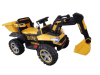 Excavator + bascula electrica Kinderauto Bonet 60W 12V, Telecomanda, culoare galbena