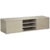 Comoda TV joasa pentru TV 177cm max din MDF gri cu 3 rafturi deschise si 2 dulapuri, 160x39x41,2 cm HOMCOM | Aosom RO