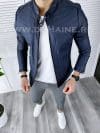 Geaca barbati bleumarin piele ecologica B2805 J3 J4-2