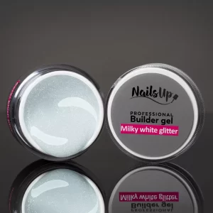 Gel UV Autonivelant NailsUp – Milky White Glitter 15g