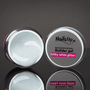 Gel UV Autonivelant NailsUp – Milky White Glitter 50g
