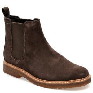 Ghete CLARKS maro, CLAREAS, din piele intoarsa