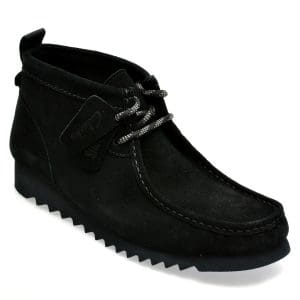 Ghete CLARKS negre, WAL2FT, din piele intoarsa
