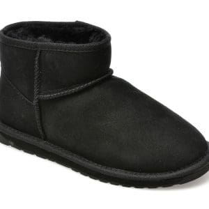 Ghete EMU negre, W10937, din piele intoarsa