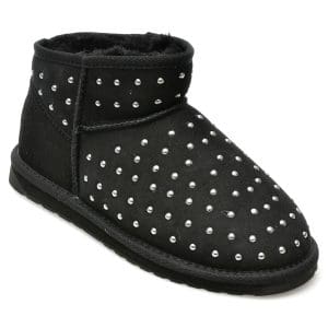 Ghete EMU negre, W12923, din piele intoarsa