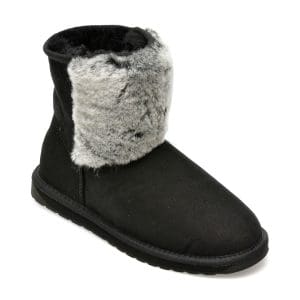 Ghete EMU negre, W12935, din piele intoarsa