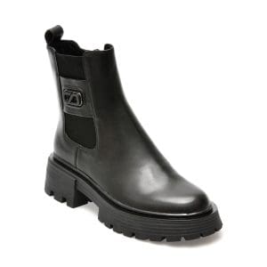 Ghete EPICA negre, 1C4491, din piele naturala