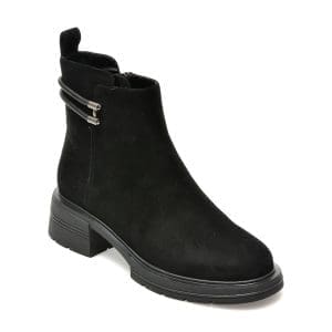 Ghete EPICA negre, 1F3976, din piele intoarsa