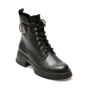 Ghete EPICA negre, 4F1315, din piele naturala