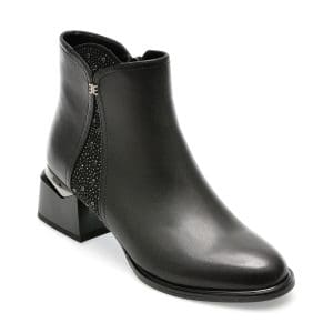 Ghete EPICA negre, JI30028, din piele naturala