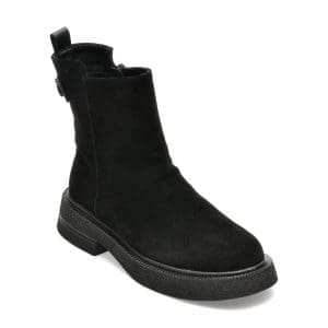 Ghete FLAVIA PASSINI negre, W108D2, din piele intoarsa