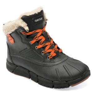 Ghete GEOX negre, J269XE, din piele ecologica