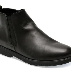 Ghete GEOX negre, U26EMB, din piele naturala