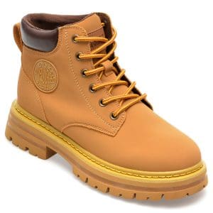 Ghete GRYXX galbene, A8878, din piele naturala