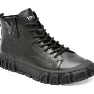 Ghete GRYXX negre, 3035, din piele naturala