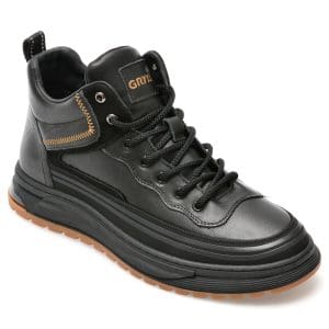 Ghete GRYXX negre, 3516, din piele naturala