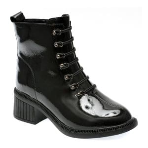 Ghete GRYXX negre, 8771, din piele naturala