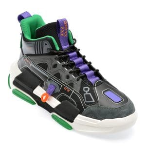 Ghete GRYXX negre, 92010, din piele ecologica