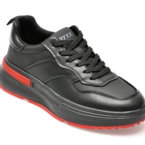 Ghete GRYXX negre, 9318, din piele naturala