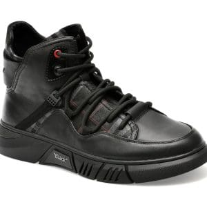 Ghete GRYXX negre, 9336, din piele naturala