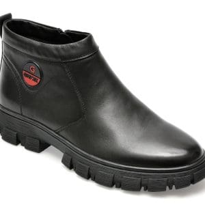 Ghete GRYXX negre, E630014, din piele naturala