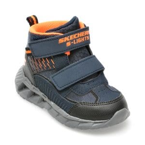 Ghete SKECHERS bleumarin, MAGNA-LIGHTS, din piele ecologica