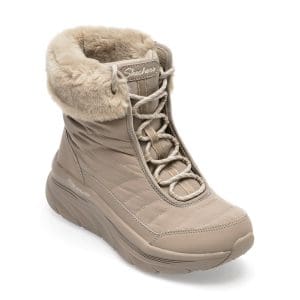 Ghete SKECHERS gri, D LUX WALKER, din piele ecologica