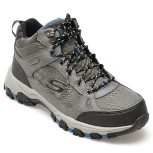 Ghete SKECHERS gri, SELMEN, din piele ecologica