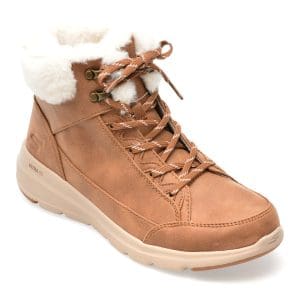Ghete SKECHERS maro, GLACIAL ULTRA, din material textil