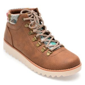 Ghete SKECHERS maro, MOUNTAIN KISS, din piele ecologica