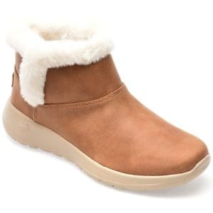 Ghete SKECHERS maro, ON-THE-GO JOY, din piele ecologica