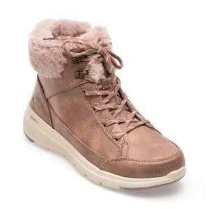 Ghete SKECHERS mov, GLACIAL ULTRA, din piele ecologica