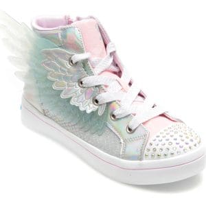 Ghete SKECHERS multicolor, TWI-LITES, din piele ecologica