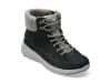 Ghete SKECHERS negre, GLACIAL ULTRA, din piele intoarsa