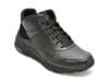 Ghete SKECHERS negre, GLOBAL JOGGER, din piele naturala